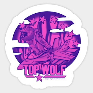 Top Wolf - Halloween Vibes Purple Sticker